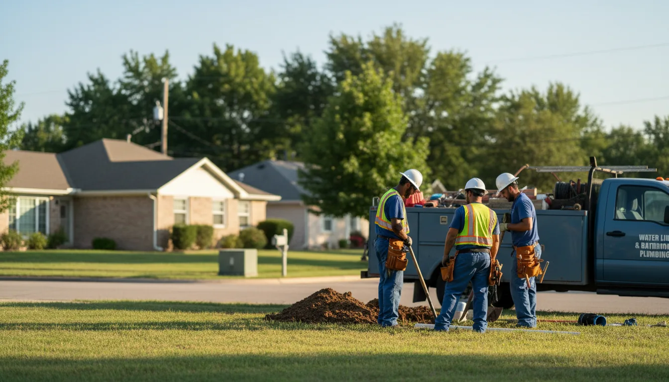 Residential water line and bathroom plumbing service in Altoona, PA